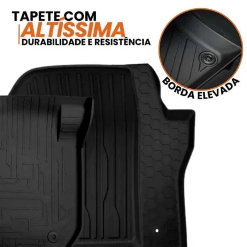 TAPETE BANDEJA 3D PREMIUM 5 PEÇAS  INCLUSO PORTA MALAS